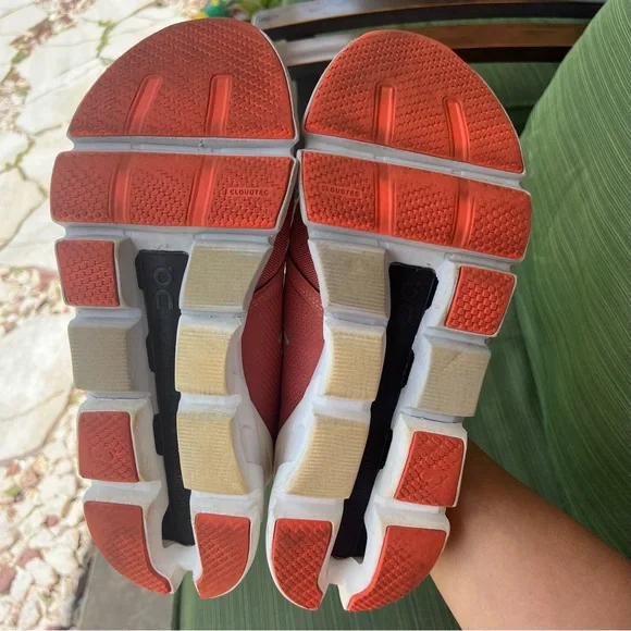 On Men's Cloudflyer 4 Running Shoes Ginger & White Pre-Owned - Picture 8 of 8